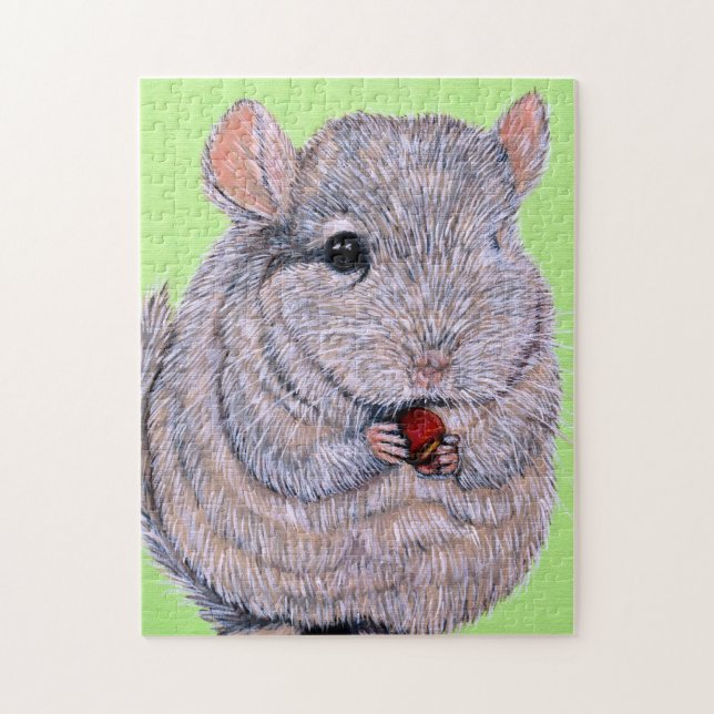 Puzzle Peinture de Chinchilla à la poitrine molle (Vertical)