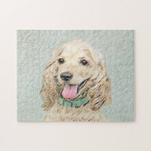 Puzzle Peinture de Cocker Spaniel Buff - Art de chien ori