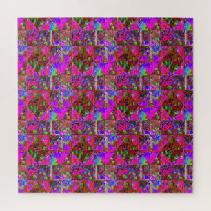 Puzzle Peinture de courtepoint de jardin avec hydrangea v