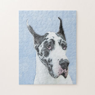 Puzzle Peinture de Great Dane (Arlequin) - Art original d