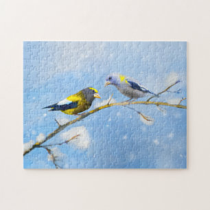 Puzzle Peinture de Grosbec errant - Drôle d'art original 