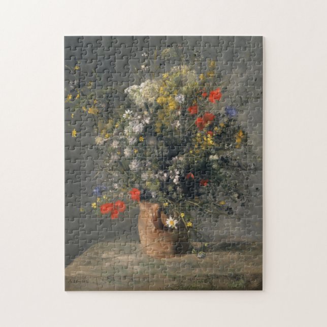 Puzzle Peinture de Pierre Auguste Renoir, fleurs dans un (Vertical)