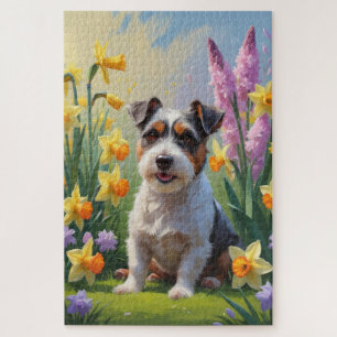 Puzzle Peinture de printemps de chien Terrier australien