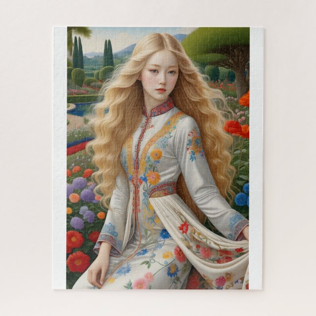 Puzzle Peinture de style renaissance d'une jeune fille (Vertical)