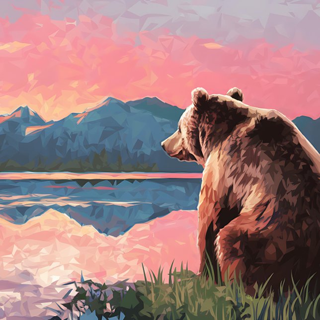 Puzzle Peinture du lac Grizzly Bear (Créateur téléchargé)