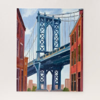 Peinture du pont de Manhattan New York City