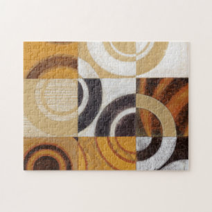 Puzzle Peinture moderne avec les motifs circulaires