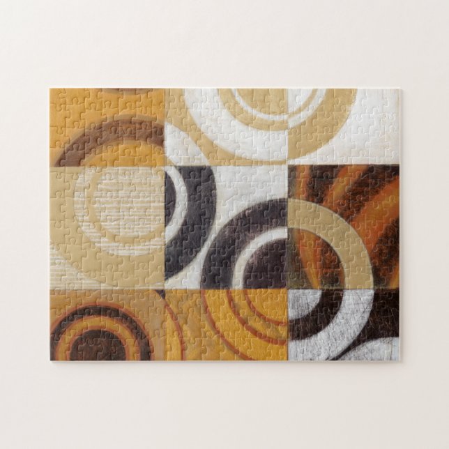 Puzzle Peinture moderne avec Motifs circulaires (Horizontal)