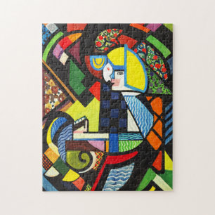 Puzzle Peinture Moderniste Géométrique Colorée Abstraite