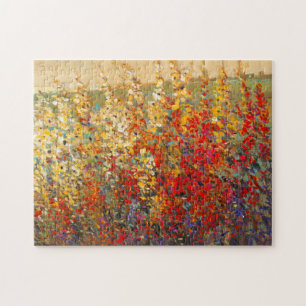 Puzzle Peinture murale lumineuse de jardin des fleurs