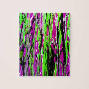 Puzzle Peinture Neon Paint Purple Vert et Noir