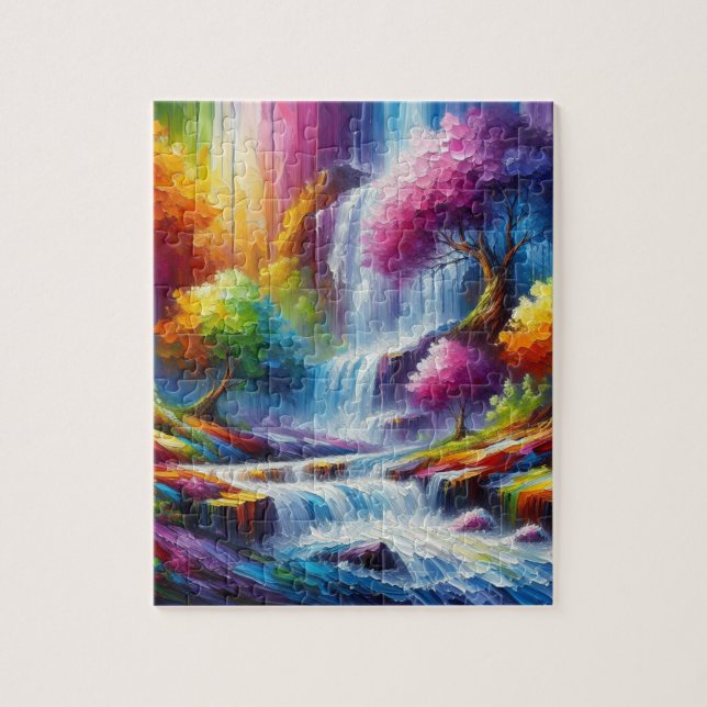 Puzzle Peinture paysagère Abstraite Art généré par IA (Vertical)