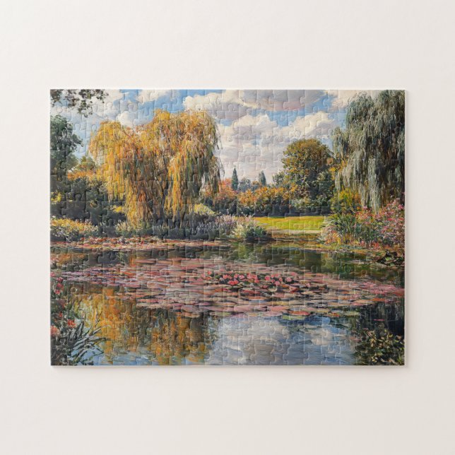 Puzzle Peinture paysagère de l'arbre à saules et des pale (Horizontal)