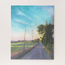 Puzzle Peinture paysagère Toscane colorée