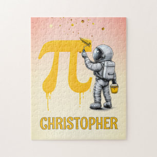 Puzzle Peinture personnalisée d'astronaute cool Symbole P