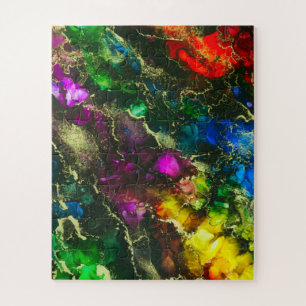 Puzzle Peinture psychédélique d'abrégé sur encre d'alcool