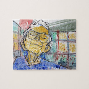 Puzzle Peinture 'Reposant ses yeux' / Artiste Larry Lerew