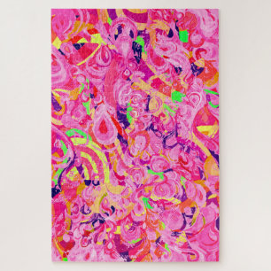 Puzzle Peinture tourbillons abstraits colorés mignons