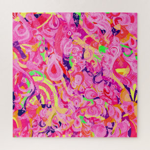 Puzzle Peinture tourbillons abstraits colorés mignons