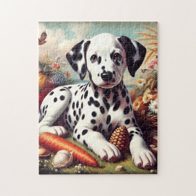 Puzzle Peinture vintage dalmate (Vertical)