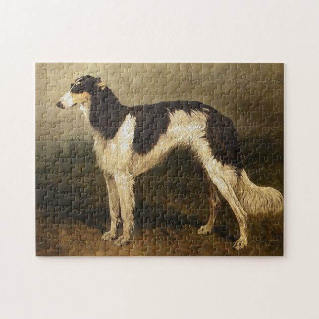 Puzzle Peinture vintage de Borzoi (Horizontal)