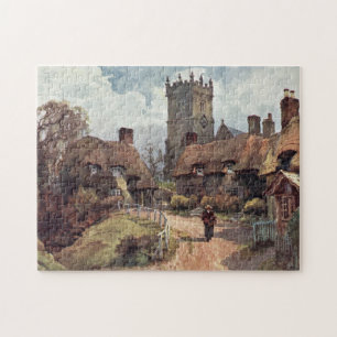 Puzzle Peinture vintage de Godshill, île de Wight