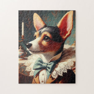 Puzzle Peinture vintage Toy Fox Terrier