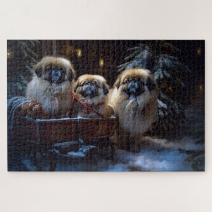Puzzle Pékinois période de fêtes de Noël
