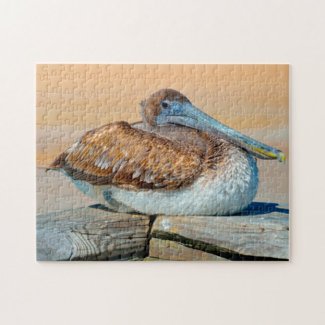 Puzzle Pelican Bird Florida. voeux de Noël (Horizontal)