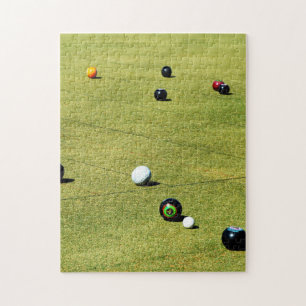 Puzzle Pelouse Bowls Joue En Action,
