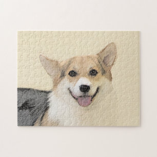 Puzzle Pembroke Welsh Corgi Peinture - Art Chien original