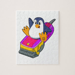 Puzzle Penguin comme coiffeur avec Razor