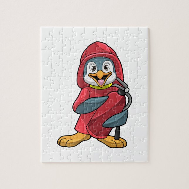 Puzzle Penguin comme pompier avec Extinguisher (Vertical)