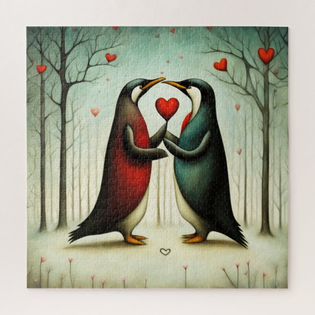 Puzzle Penguin Love 2 (Vertical)