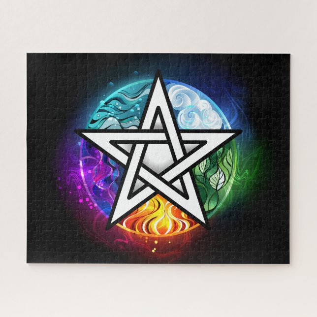 Puzzle pentagramme du Wiccan (Horizontal)