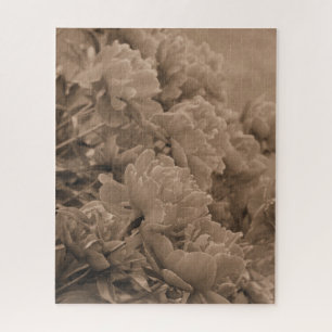 Puzzle Peonies multiples en Sepia