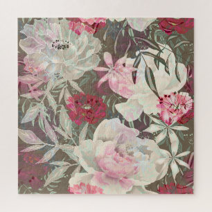 Puzzle Peonies rose rose fleurs fleurs jardin fleurie bou