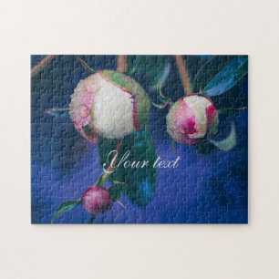 Puzzle Peony fleurs après l'affiche de pluie