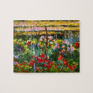 Puzzle Peony Garden Claude Monet Fine Art