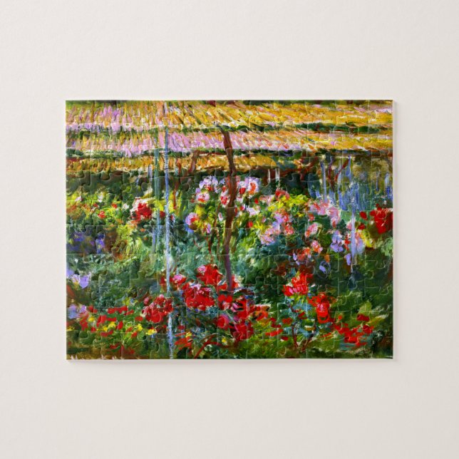 Puzzle Peony Garden Claude Monet Fine Art (Horizontal)