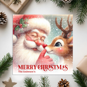 Puzzle Père Noël Classique Rudolph Noël Enfants Personnal