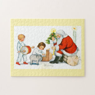 Puzzle Père Noël et enfants