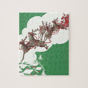 Puzzle Père Noël et Reindeer à la veille de Noël