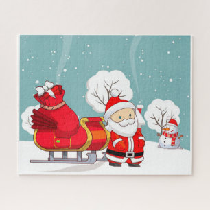 Puzzle Père Noël et Sleigh