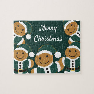 Puzzle père Noël pain d'épices Hommes biscuit Noël ve