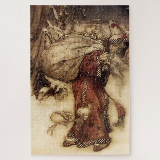 Puzzle "Père Noël" par Arthur Rackham (Vertical)