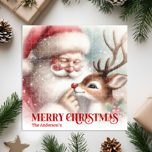 Puzzle Père Noël personnalisé et cadeau de Noël pour enfa