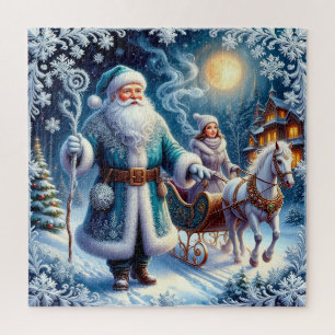 Puzzle Père Noël, Promenade en traîneau et Noël cosy
