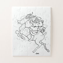 Puzzle : Père Noël & Rudolph