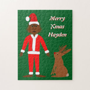Puzzle Père Noël Sasquatch et Jackalope